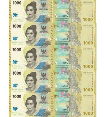 10 банкнот 1000 Rupiah, Індонезія, 2022 рік, UNC 000171 фото