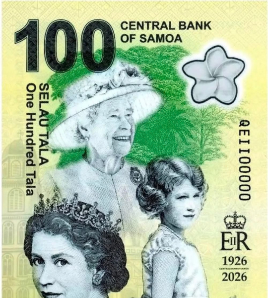 100 Tala, Samoa, 2026, UNC Polymer Gedenkbanknote 005623 фото