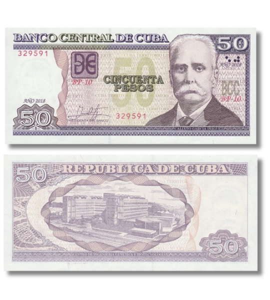 50 pesos, Kuba, 2018 rok, UNC
