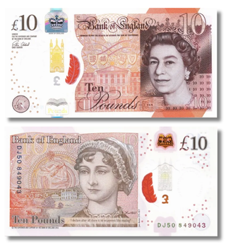 10 Pounds, Англія, 2016 рік, UNC Polymer 001231 фото