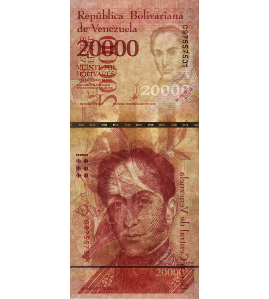 10 banconote da 20.000 Bolivares, Venezuela, 2017, UNC 001011 фото