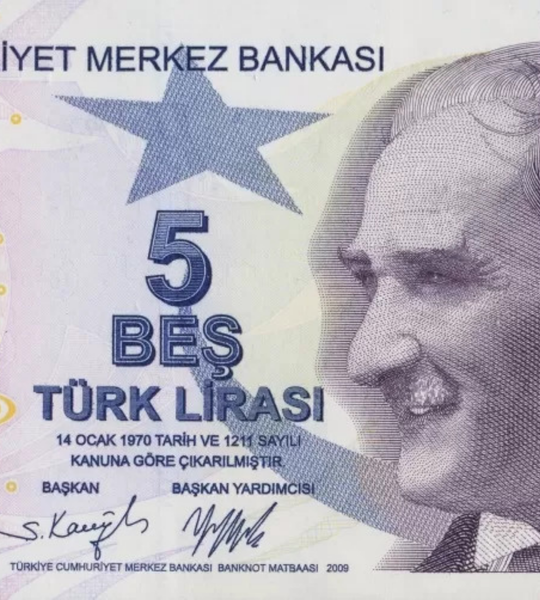 10 Banconote 5 Lirasi, Turchia, 2009 (2022), UNC 002145 фото