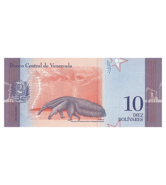 10 Bolivares, Венесуела, 2018 рік, UNC 000472 фото 10 Bolivares, Венесуела, 2018 рік, UNC 000472 фото