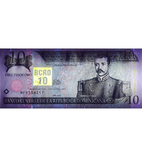 10 peso, Republika Dominikańska, 2003 rok, UNC
