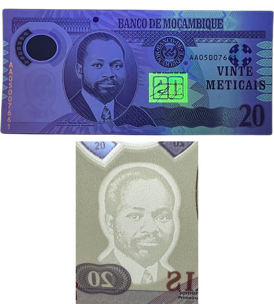 20 Meticais, Mosambik, 2011, UNC Polymer 003829 фото 20 Meticais, Mosambik, 2011, UNC Polymer 003829 фото