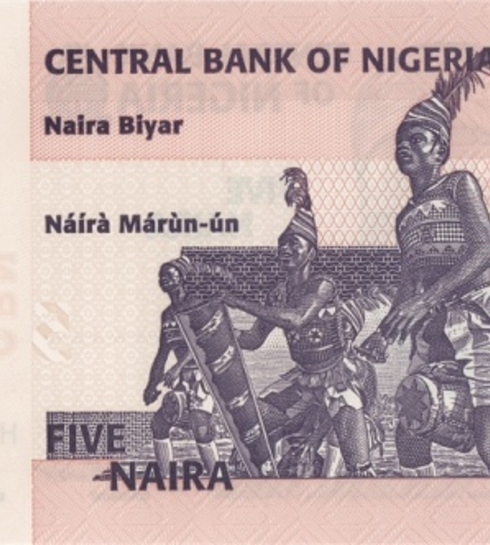5 Naira, Nigeria, 2024, UNC Pol&iacute;mero 003533 фото