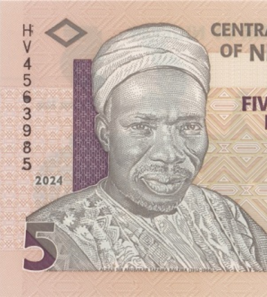 5 Naira, Nigeria, 2024, UNC Pol&iacute;mero 003533 фото