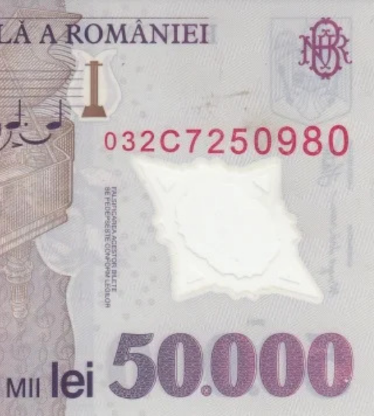 50,000 Lei, Romania, 2003, UNC Polymer