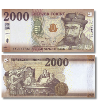 2000 forint, Hungary, 2025, UNC