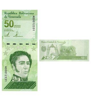 50 Bolivares, Venezuela, 2021 ( 2022 ), UNC