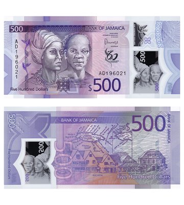 500 Dollars, Jamaica, 2022 ( 2023 ), UNC comm. Polymer