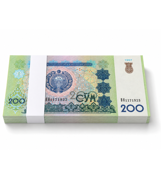 100 billets 200 Sum, Ouzbékistan, 1997, UNC 004412 фото 100 billets 200 Sum, Ouzbékistan, 1997, UNC 004412 фото