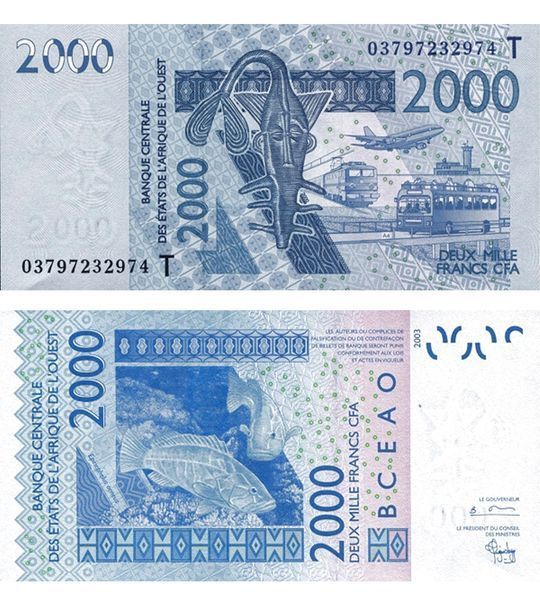 2000 Franków, Togo, 2003, UNC