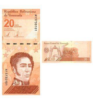 20 Bolivares, Venezuela, 2021 ( 2022 ), UNC