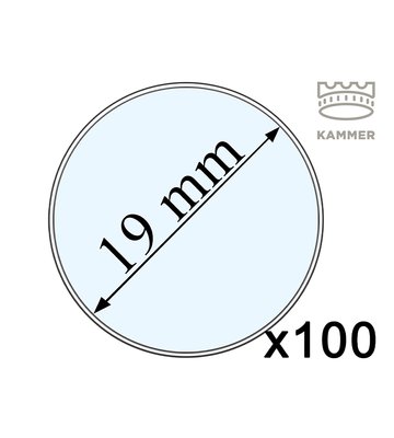 100 капсул для монет - 19 мм, Kammer 001995 фото
