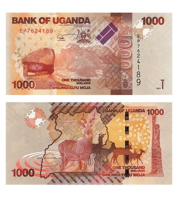 1000 Shillings, Уганда, 2021 / 2022 рік, UNC 001544 фото