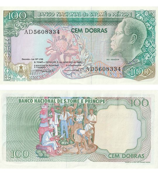 100 Dobras, São Tomé and Príncipe, 1989, UNC