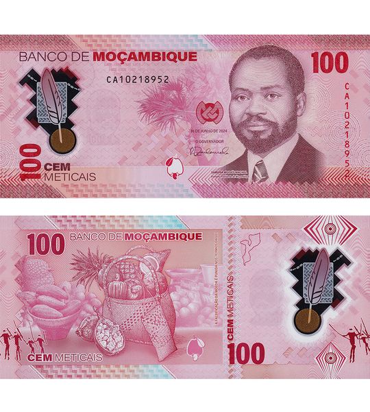 100 Meticais, Mozambique, 2024, UNC Polymer