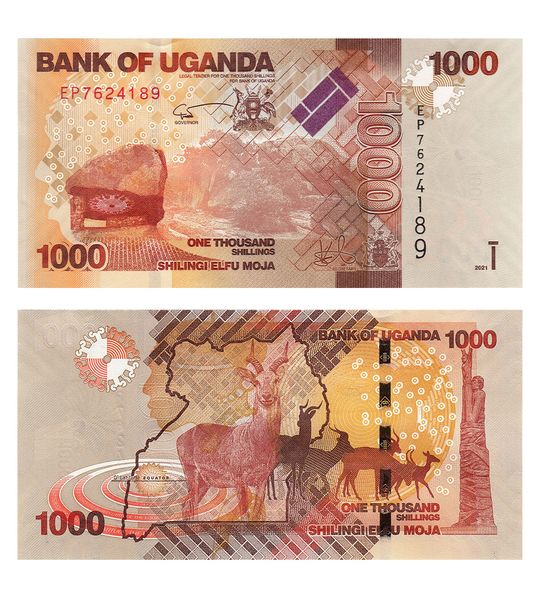 1000 Shillings, Уганда, 2021 / 2022 рік, UNC 001544 фото