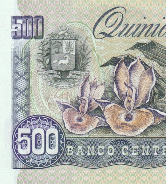 500 bol&iacute;vares, Venezuela, ano 1990, UNC 005478 фото