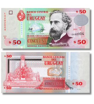 50 pesos, Uruguai, 2011, UNC 005328 фото