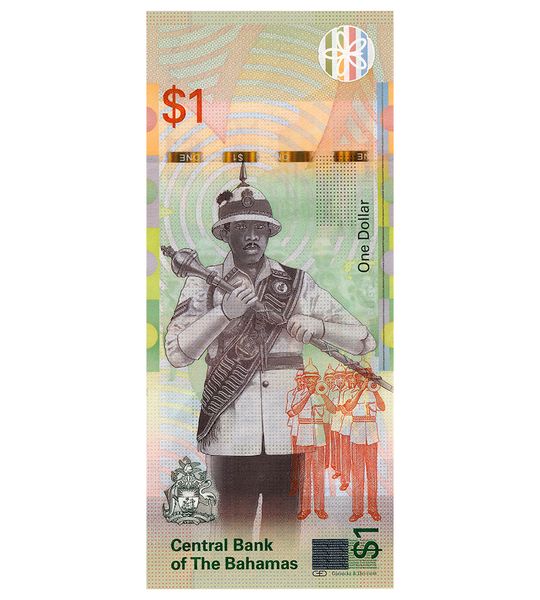 1 Dollar, Bahamas. 2017, UNC