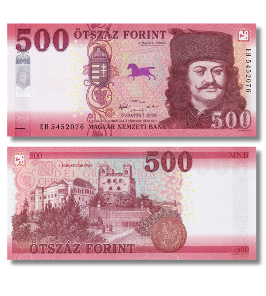 500 forintów, Węgry, 2018 rok, UNC