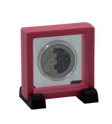 Ramka na monety 70x70 w kolorze różowym