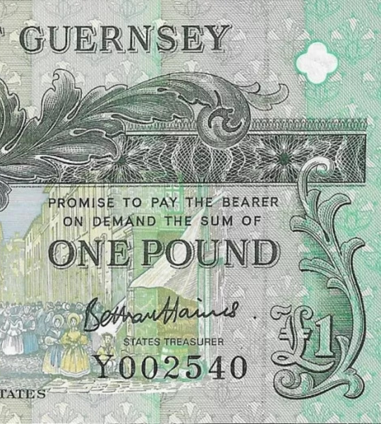 1 Sterlina, Guernsey, anno 2016, UNC 005444 фото