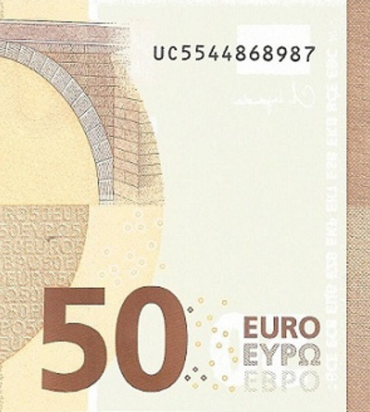 50 euros, France (BCE), pr&eacute;fixe U, 2017, UNC 005295 фото