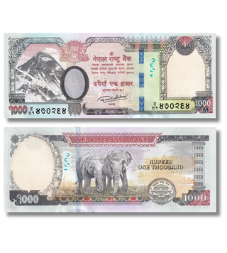 1000 rupii, Nepal, 2019 rok, UNC