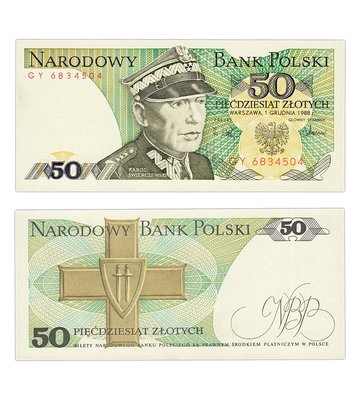 50 Zlotych, Polska, 1988, UNC