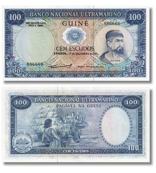 100 escudos, Guin&eacute;e portugaise, 1971, aUNC / UNC 005330 фото