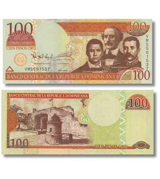 100 pesos, Rep&uacute;blica Dominicana, 2010, UNC 005282 фото