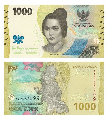 1000 Rupiah, Indonezja, 2022, UNC
