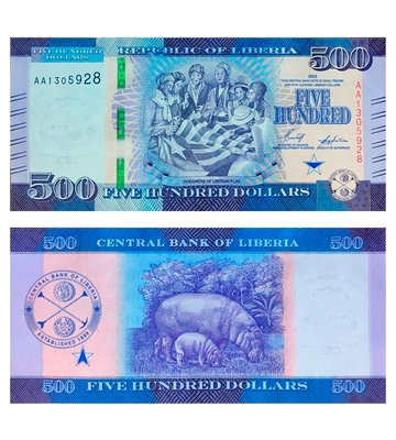 500 Dollars, Ліберія, 2022 рік, UNC 002443 фото