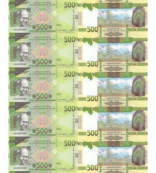2022 年几内亚 500 法郎钞票一套 (10 张), UNC 品相 004237 фото 2022 年几内亚 500 法郎钞票一套 (10 张), UNC 品相 004237 фото