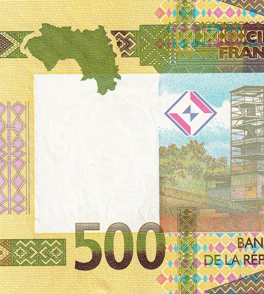 Набор (10 банкнот) 500 Гвинейских франков, 2022 год, в качестве UNC 004237 фото