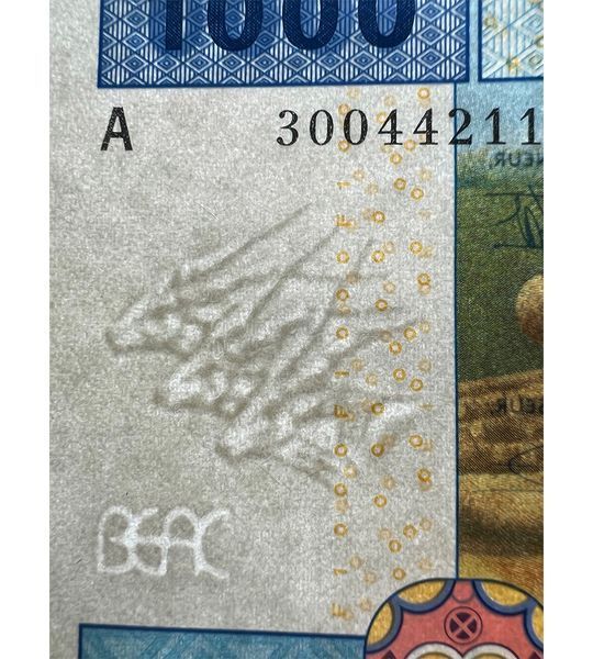 1000 франков, Камерун (Центральная Африка), 2002 год, UNC 004911 фото 1000 франков, Камерун (Центральная Африка), 2002 год, UNC 004911 фото
