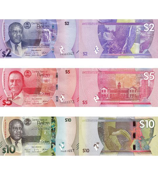 3 банкноты 2, 5, 10 Долларов, Белиз, 2025 год, UNC 004085 фото 3 банкноты 2, 5, 10 Долларов, Белиз, 2025 год, UNC 004085 фото