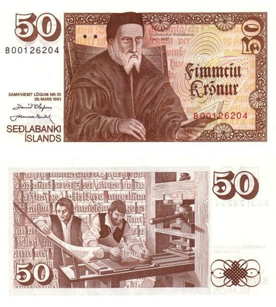 50 Koron, Islandia, 1961, UNC
