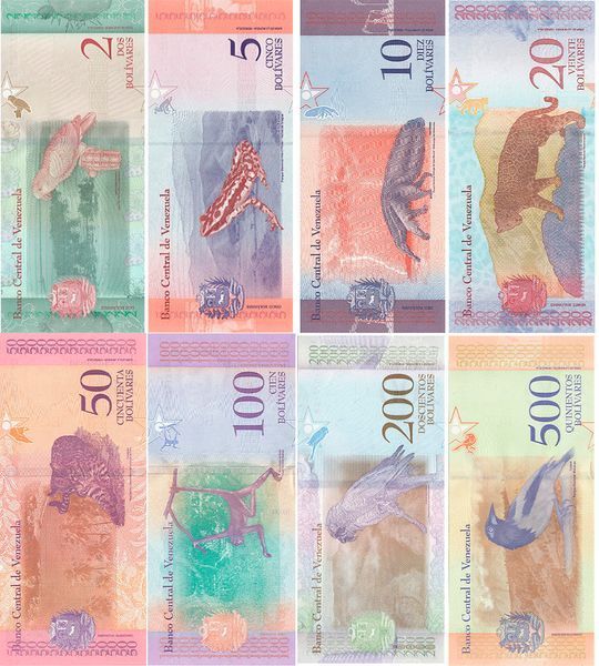 8 банкнот 2 - 500 Bolivares, Венесуела, 2018 рік, UNC 000828 фото 8 банкнот 2 - 500 Bolivares, Венесуела, 2018 рік, UNC 000828 фото