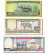 3 banknoty 100, 500, 1000 rupii, Nepal, 2019 - 2020 rok, UNC
