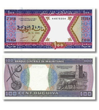 100 Ouguiya, Mauretania, 2002, UNC