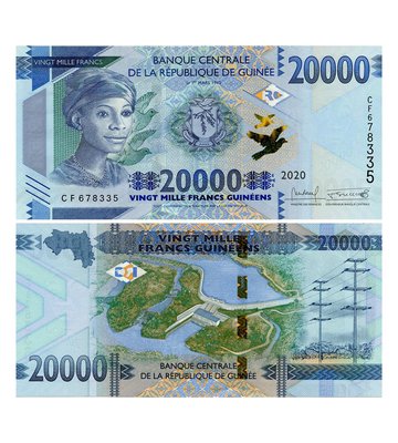 20000 Francs, Гвінея, 2020 рік, UNC 001018 фото