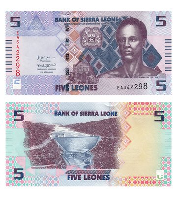 5 Leones, Сьєрра Леоне, 2022 рік, UNC 000079 фото