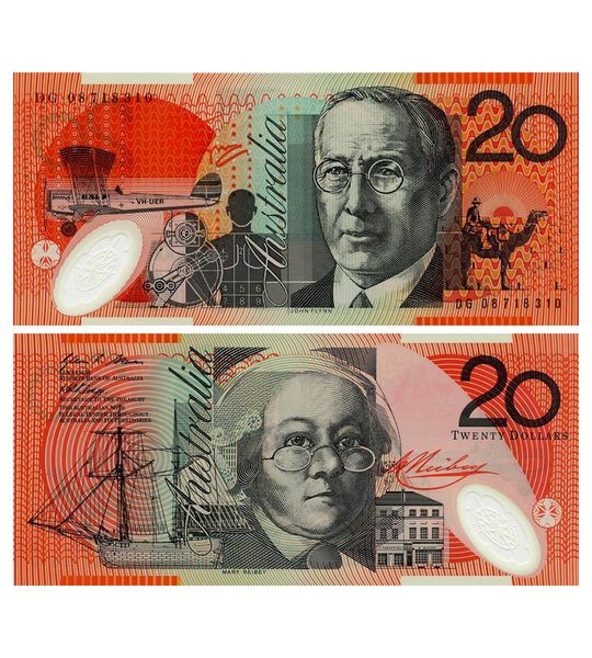 20 Dollars, Австралія, 2008, UNC Polymer 001448 фото