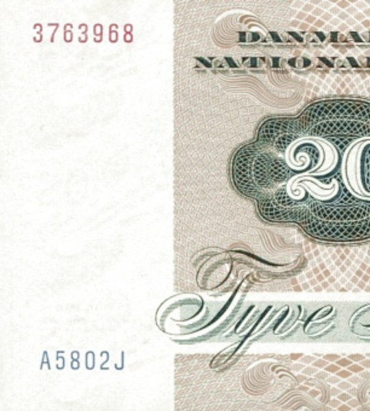 20 Kroner, Данія, 1972 рік, UNC 005283 фото