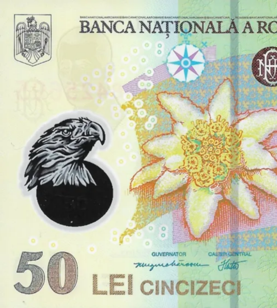 50 lej&oacute;w, Rumunia, 2018 (2025) rok, UNC Polymer