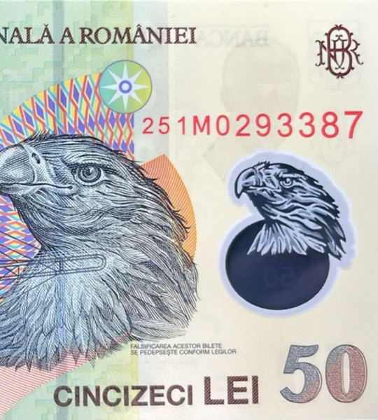 50 lej&oacute;w, Rumunia, 2018 (2025) rok, UNC Polymer